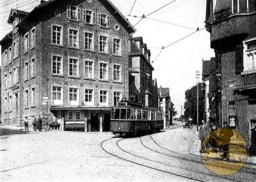 s/w Postkarte "Feuerbach - Linie 16 - 1927"