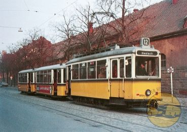Postkarte "Hallschlag - Linie 12 - 1969"