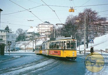 Postkarte "Gerokstraße - Linie 8 - 1974"