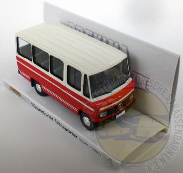 Modellbus/Kleinbus "MB O 309, weiß/rot"