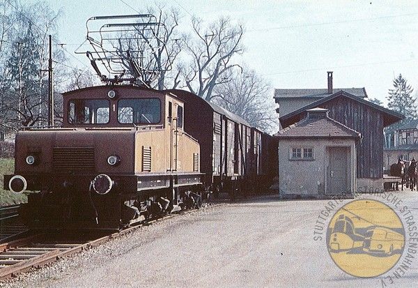 Postkarte "Bahnhof Hohenheim - Filderbahn-Elok - 60er"