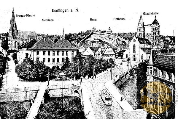 Postkarte " Esslingen - Stadtansicht"