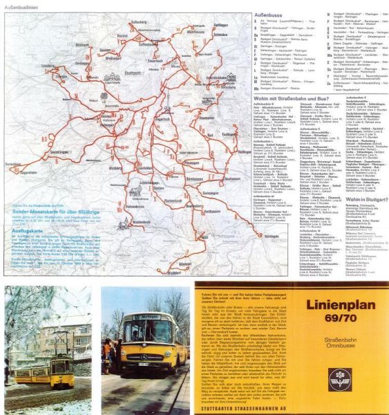 Liniennetzplan 1969/70
